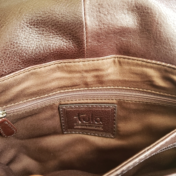 Tula Brown Leather Shoulder Crossbody Bag Purse - Picture 8 of 12